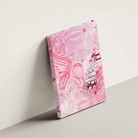 Breast Cancer Awareness Month Canvas Wall Art Butterfly Polynesia Watercolor Pink