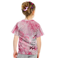 Breast Cancer Awareness Month Kid T Shirt Butterfly Polynesia Watercolor Pink DT02 - Polynesian Pride