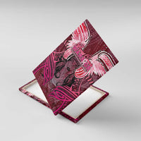 Breast Cancer Warrior Canvas Wall Art Angel Wings Polynesian Pattern