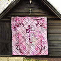 Breast Cancer Polynesian Quilt I Can Do All Things Through Christ DT02 - Polynesian Pride