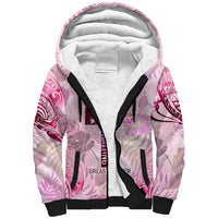 Breast Cancer Polynesian Sherpa Hoodie I Can Do All Things Through Christ DT02 Unisex Pink - Polynesian Pride