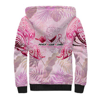 Breast Cancer Polynesian Sherpa Hoodie I Can Do All Things Through Christ DT02 - Polynesian Pride