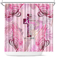 Breast Cancer Polynesian Shower Curtain I Can Do All Things Through Christ DT02 Pink - Polynesian Pride