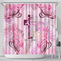 Breast Cancer Polynesian Shower Curtain I Can Do All Things Through Christ DT02 - Polynesian Pride