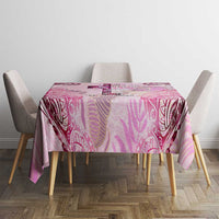 Breast Cancer Polynesian Tablecloth I Can Do All Things Through Christ