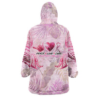 Breast Cancer Polynesian Wearable Blanket Hoodie I Can Do All Things Through Christ