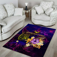 Wallis and Futuna Area Rug Whale Hibiscus Polynesian
