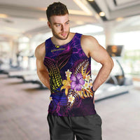 Wallis and Futuna Men Tank Top Whale Hibiscus Polynesian