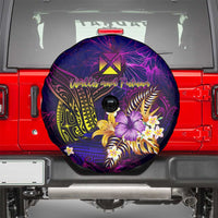 Wallis and Futuna Spare Tire Cover Whale Hibiscus Polynesian