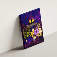 New Caledonia Canvas Wall Art Whale Hibiscus Polynesian