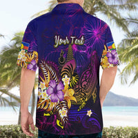 New Caledonia Hawaiian Shirt Whale Hibiscus Polynesian