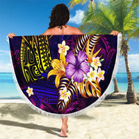 Tahiti French Polynesia Beach Blanket Whale Hibiscus Polynesian