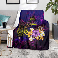 Tahiti French Polynesia Blanket Whale Hibiscus Polynesian