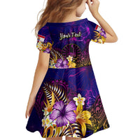 Tahiti French Polynesia Family Matching Long Sleeve Bodycon Dress and Hawaiian Shirt Whale Hibiscus Polynesian