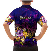 Tahiti French Polynesia Family Matching Mermaid Dress and Hawaiian Shirt Whale Hibiscus Polynesian