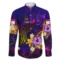 Tahiti French Polynesia Family Matching Short Sleeve Bodycon Dress and Hawaiian Shirt Whale Hibiscus Polynesian