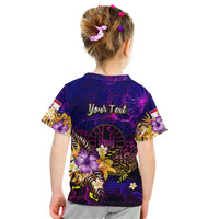 Tahiti French Polynesia Kid T Shirt Whale Hibiscus Polynesian