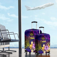 Tahiti French Polynesia Luggage Cover Whale Hibiscus Polynesian