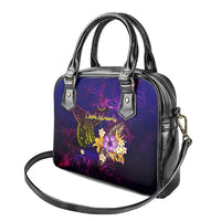 Cook Islands Shoulder Handbag Whale Hibiscus Polynesian