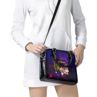 Cook Islands Shoulder Handbag Whale Hibiscus Polynesian