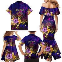 Nauru Family Matching Mermaid Dress and Hawaiian Shirt Whale Hibiscus Polynesian