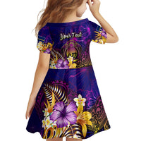 Nauru Family Matching Off Shoulder Short Dress and Hawaiian Shirt Whale Hibiscus Polynesian