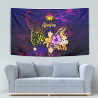 Nauru Tapestry Whale Hibiscus Polynesian