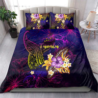 Tuvalu Bedding Set Whale Hibiscus Polynesian