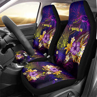 Tuvalu Car Seat Cover Whale Hibiscus Polynesian