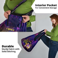 Tuvalu Grocery Bag Whale Hibiscus Polynesian