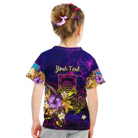 Tuvalu Kid T Shirt Whale Hibiscus Polynesian