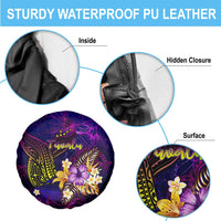 Tuvalu Spare Tire Cover Whale Hibiscus Polynesian