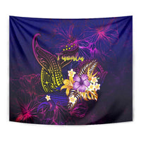 Tuvalu Tapestry Whale Hibiscus Polynesian