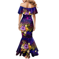 Northern Mariana Islands Family Matching Mermaid Dress and Hawaiian Shirt Whale Hibiscus Polynesian