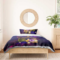 Marshall Islands Bedding Set Whale Hibiscus Polynesian