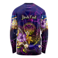 Marshall Islands Long Sleeve Shirt Whale Hibiscus Polynesian