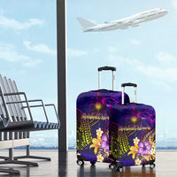 Marshall Islands Luggage Cover Whale Hibiscus Polynesian