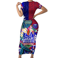 manu-samoa-rugby-2023-family-matching-short-sleeve-bodycon-dress-and-hawaiian-shirt-humpback-whale-hexagon-tribal-tropical-style