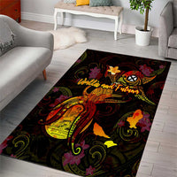 Wallis and Futuna Area Rug Octopus Plumeria Polynesian Tattoo