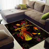 Wallis and Futuna Area Rug Octopus Plumeria Polynesian Tattoo