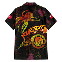 Wallis and Futuna Hawaiian Shirt Octopus Plumeria Polynesian Tattoo