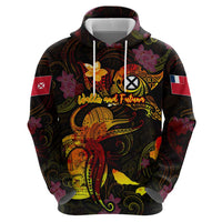 Wallis and Futuna Hoodie Octopus Plumeria Polynesian Tattoo