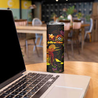 Wallis and Futuna Skinny Tumbler Octopus Plumeria Polynesian Tattoo
