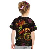 New Caledonia Kid T Shirt Octopus Plumeria Polynesian Tattoo