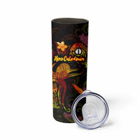 New Caledonia Skinny Tumbler Octopus Plumeria Polynesian Tattoo