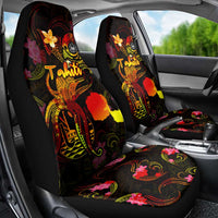 Tahiti French Polynesia Car Seat Cover Octopus Plumeria Polynesian Tattoo