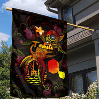 Tahiti French Polynesia Garden Flag Octopus Plumeria Polynesian Tattoo