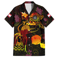 Tahiti French Polynesia Hawaiian Shirt Octopus Plumeria Polynesian Tattoo