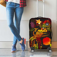 Tahiti French Polynesia Luggage Cover Octopus Plumeria Polynesian Tattoo DT02 - Polynesian Pride