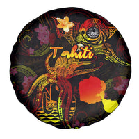 Tahiti French Polynesia Spare Tire Cover Octopus Plumeria Polynesian Tattoo